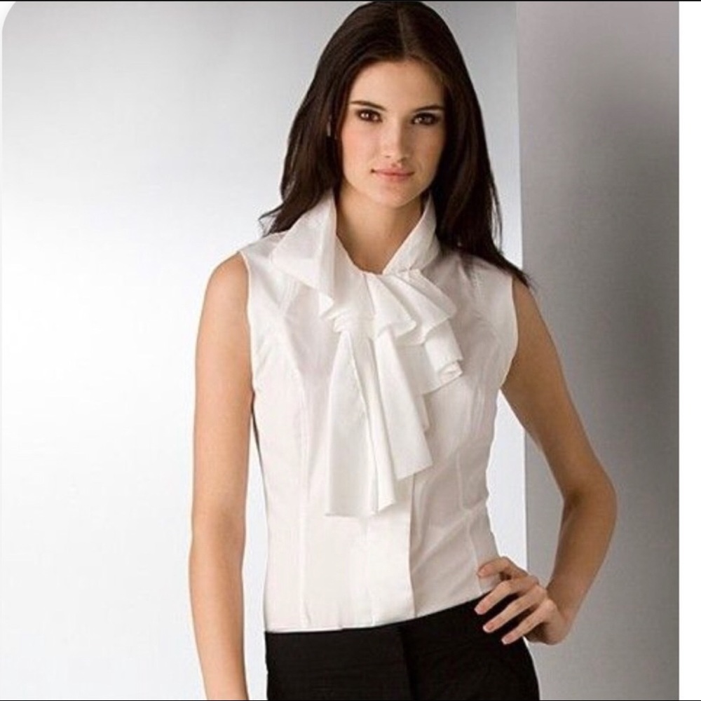 Diane von Furstenberg Parah Sleeveless Ruffle Top